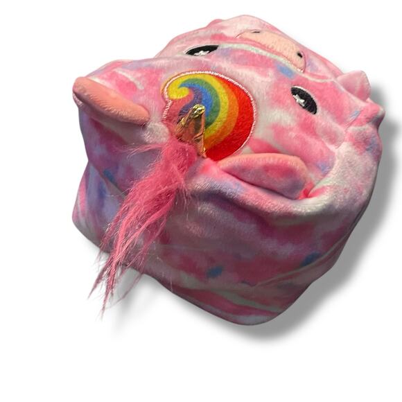 Moosh Moosh Plush Unicorn Reversible Raindrop Rainbow Squared Flip Em Animal 4" - Picture 4 of 10